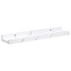 vidaXL Scaffale da parete 4 pcs Marmo Bianco 40 x 9 x 3 cm
