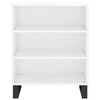 vidaXL Credenza Bianco Lucido 57x35x70 cm in Legno Multistrato