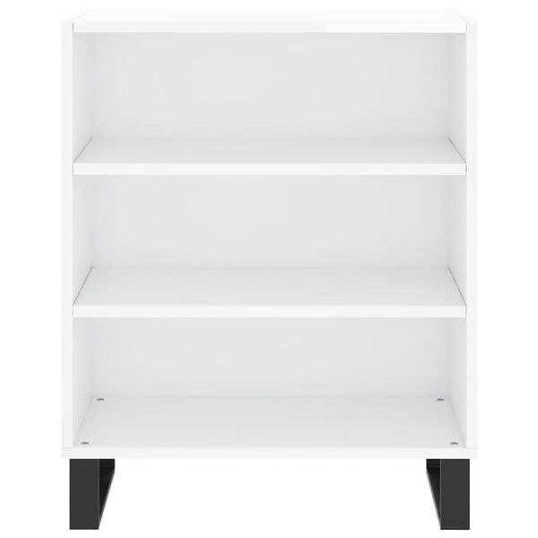 vidaXL Credenza Bianco Lucido 57x35x70 cm in Legno Multistrato