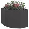 vidaXL Vaso d'angolo Nero 60 x 60 x 50 cm Acciaio