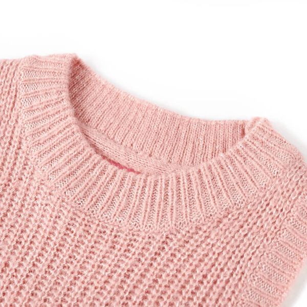 Gilet da Bambina Lavorato a Maglia Rosa Chiaro 128