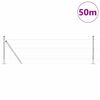 vidaXL Recinzione con Posto Argento 0,4 x 50 m Acciaio