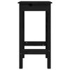 vidaXL Set da Bar 5 pz Nero in Legno Massello di Pino