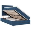 vidaXL Letto con contenitore e materasso Blu 120 x 200 cm Tessuto