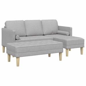 vidaXL Set di divani 2 pz Grigio Nuvola Poliestere