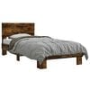 vidaXL Struttura letto con testata Rovere Fumo 80 x 200 cm
