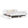 vidaXL Giroletto senza Materasso Bianco 200x200 cm Legno Massello Pino