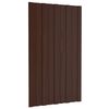 vidaXL Pannello per tetto 12 pz Marrone 80 x 45 cm Acciaio zincato