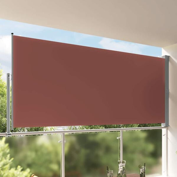 vidaXL Tenda Laterale Retrattile per Patio 160x300 cm Marrone