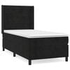 vidaXL Giroletto a Molle con Materasso Nero 90x190 cm in Velluto