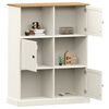 vidaXL Libreria VIGO 90x35x114,5 cm in Legno Massello di Pino Bianco