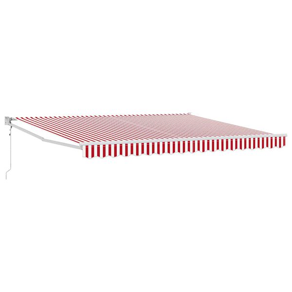 vidaXL Tenda Retrattile Rosso e Bianco 400 &times; 300 cm