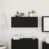 vidaXL Mobile da Bagno a Parete Nero 100x25x40 cm in Truciolato