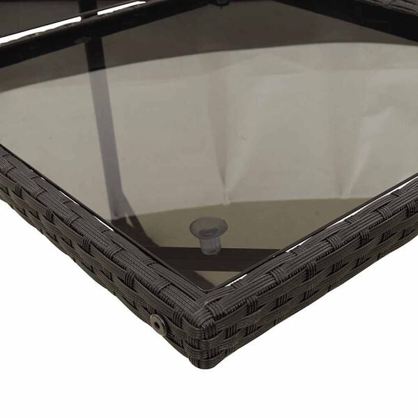 vidaXL Set da Pranzo da Giardino 13pz con Cuscini Nero in Polyrattan