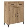vidaXL Credenza con cassetto Rovere artigianale 69,5 x 34 x 180 cm