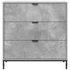 vidaXL Credenza Grigio cemento 79,5 x 33 x 82 cm Legno multistrato