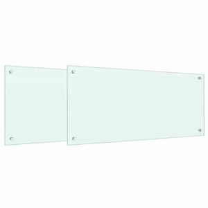 vidaXL Rivestimento da Cucina 2 pcs Bianco 90 x 40 cm vetro temperato