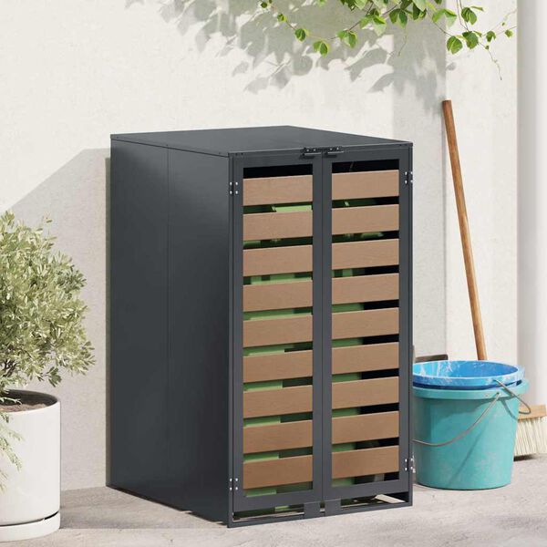 vidaXL Magazzino per contenitori con coperchio sollevabile a gas per contenitore da 240L