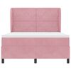 vidaXL Letto a molle con materasso Rosa 190 x 140 cm Velluto