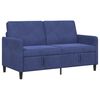vidaXL Divano con Storage Blu Polizia 152 x 78 x 87 cm Poliestere