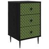 vidaXL Armadio da Notte GELEEN Rovere Nero 36 x 33 x 61 cm