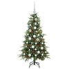 vidaXL Albero di Natale Artificiale con Rami Pieghevoli Verde 120 cm