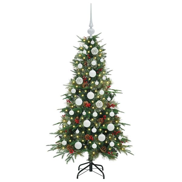 vidaXL Albero di Natale Artificiale con Rami Pieghevoli Verde 120 cm