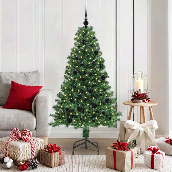 vidaXL Albero di Natale artificiale con 150 LED Verde 150 cm