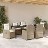 vidaXL Set da Pranzo per Giardino 7 pcs Beige e Grigio Chiaro