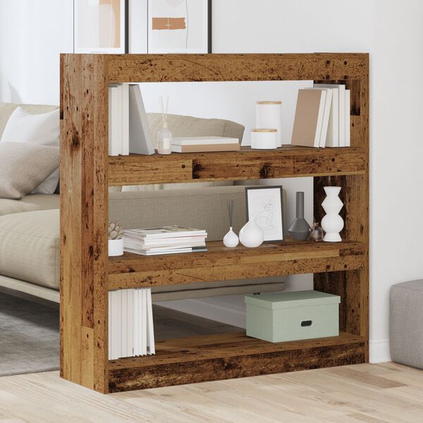 vidaXL Armadio per Libri Legno vecchio 100 x 30 x 103 cm