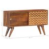 vidaXL Credenza Marrone ambra 88x24x50 cm in Legno Massello di Mango