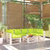 vidaXL Set Divani da Giardino Pallet 7 pz con Cuscini in Legno di Pino