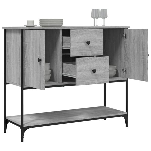 vidaXL Credenza Grigio Sonoma 100x36x85 cm in Legno Multistrato
