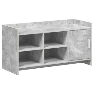 vidaXL Mobile per scarpe con porta Grigio Cemento 100 x 39,5 x 51 cm