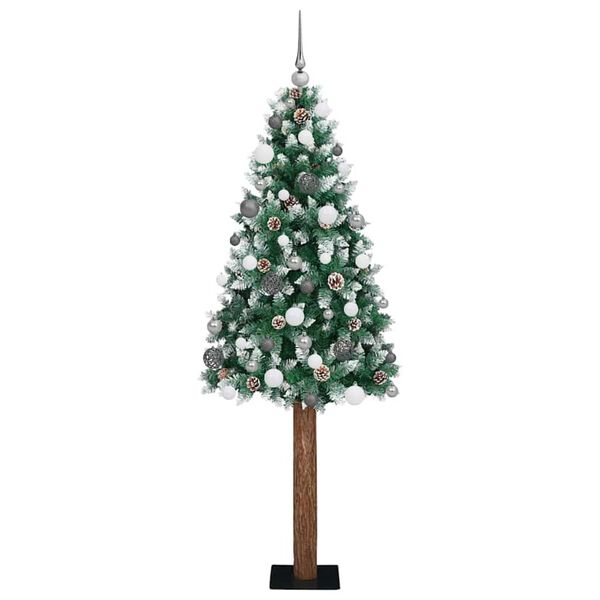 vidaXL Albero di Natale snodato con 300 LED con supporto Verde 180 cm