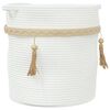 vidaXL Cestino Portaoggetti Bianco &Oslash;38x36 cm in Cotone