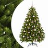 vidaXL Albero di Natale artificiale verde chiaro con palline 120 cm