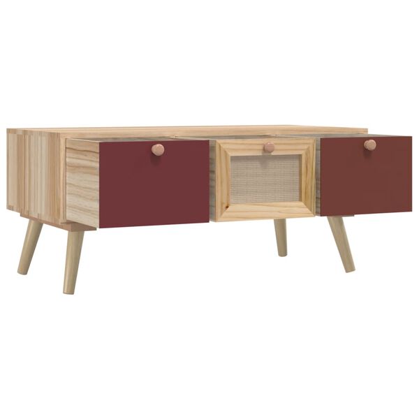 vidaXL Tavolino da Salotto con Cassetti 80x40x35,5cm Legno Multistrato