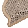 vidaXL Tappeti Adesivi Scale Aspetto Sisal 30pz 56x17x3cm Beige Chiaro