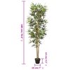 vidaXL Albero Bambù Artificiale 1104 Foglie 180 cm Verde