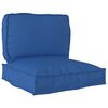 vidaXL Set di Cuscini per Pallet 2 pcs Blu Reale Tessuto Oxford