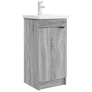 vidaXL Mobile da bagno con lavabo Sonoma grigio 42 x 40 x 84,5 cm