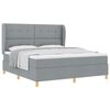 vidaXL Letto con molle e materasso Grigio Scuro 90x190 cm Tessuto