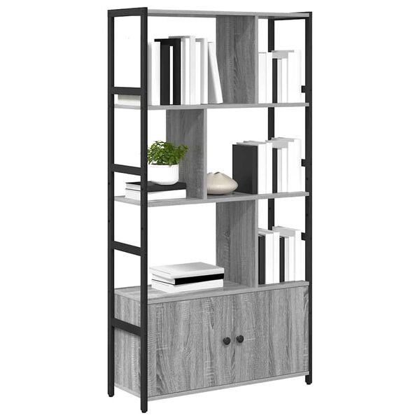vidaXL Libreria Grigio sonoma 80 x 30 x 155,5 cm Legno multistrato