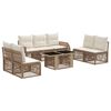 vidaXL Set Divano da Giardino 8 pz Beige e Bianco Crema polyrattan