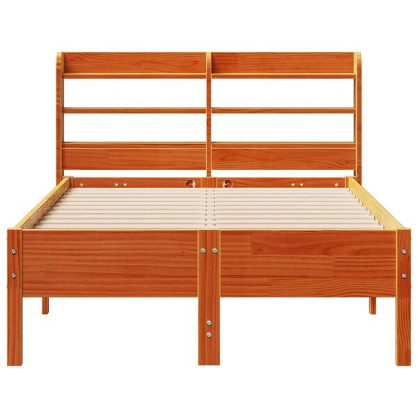 vidaXL Letto senza Materasso Marrone Cera 75x190 cm in Legno di Pino