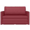 vidaXL Divano letto 110cm Rosso Vino Pelle Artificiale