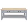 vidaXL Tavolino da Salotto Grigio 100x55x40 cm in Legno