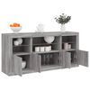 vidaXL Credenza con Luci LED Grigio Sonoma 142,5x37x67 cm