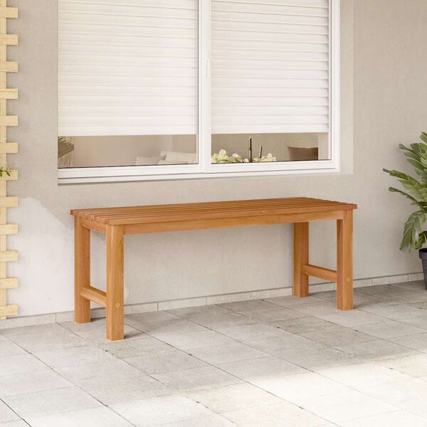 vidaXL Panchina da Giardino 114 cm in Legno Massello di Teak